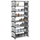 Vidaxx étagère à chaussures 8 couches 54x28x124 cm tissu non tissé gris