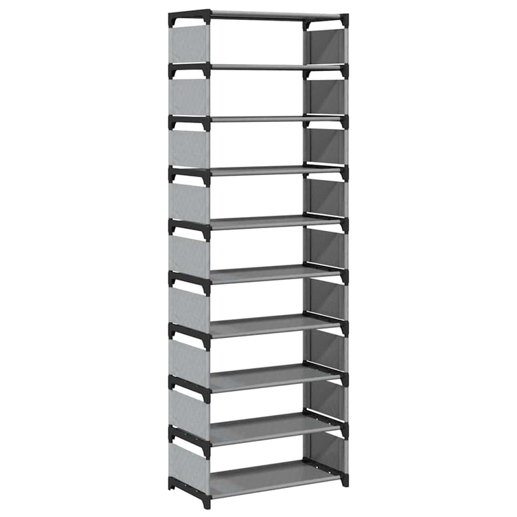 Vidaxx étagère à chaussures 10 couches 54x28x158 cm tissu non tissé gris