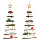 Vidaxx sapins de Noël suspendus avec étoiles supérieures 2 pcs 42x90 cm branche naturelle