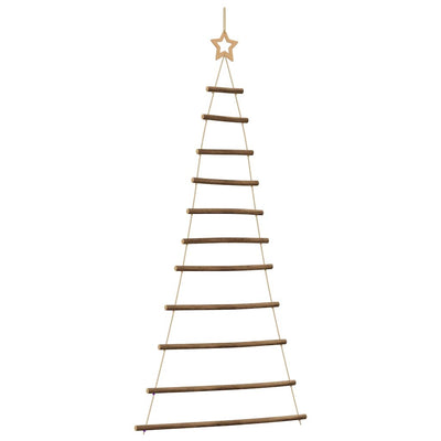 Vidaxx sapin de Noël suspendu avec étoile supérieure 74x150 cm branche naturelle