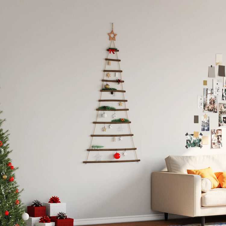 Vidaxx sapin de Noël suspendu avec étoile supérieure 74x150 cm branche naturelle