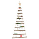 Vidaxx sapin de Noël suspendu avec étoile supérieure 74x150 cm branche naturelle