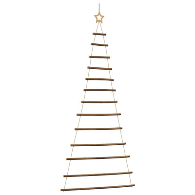 VidaXL sapin de Noël suspendu avec étoile supérieure 86x180 cm branche naturelle
