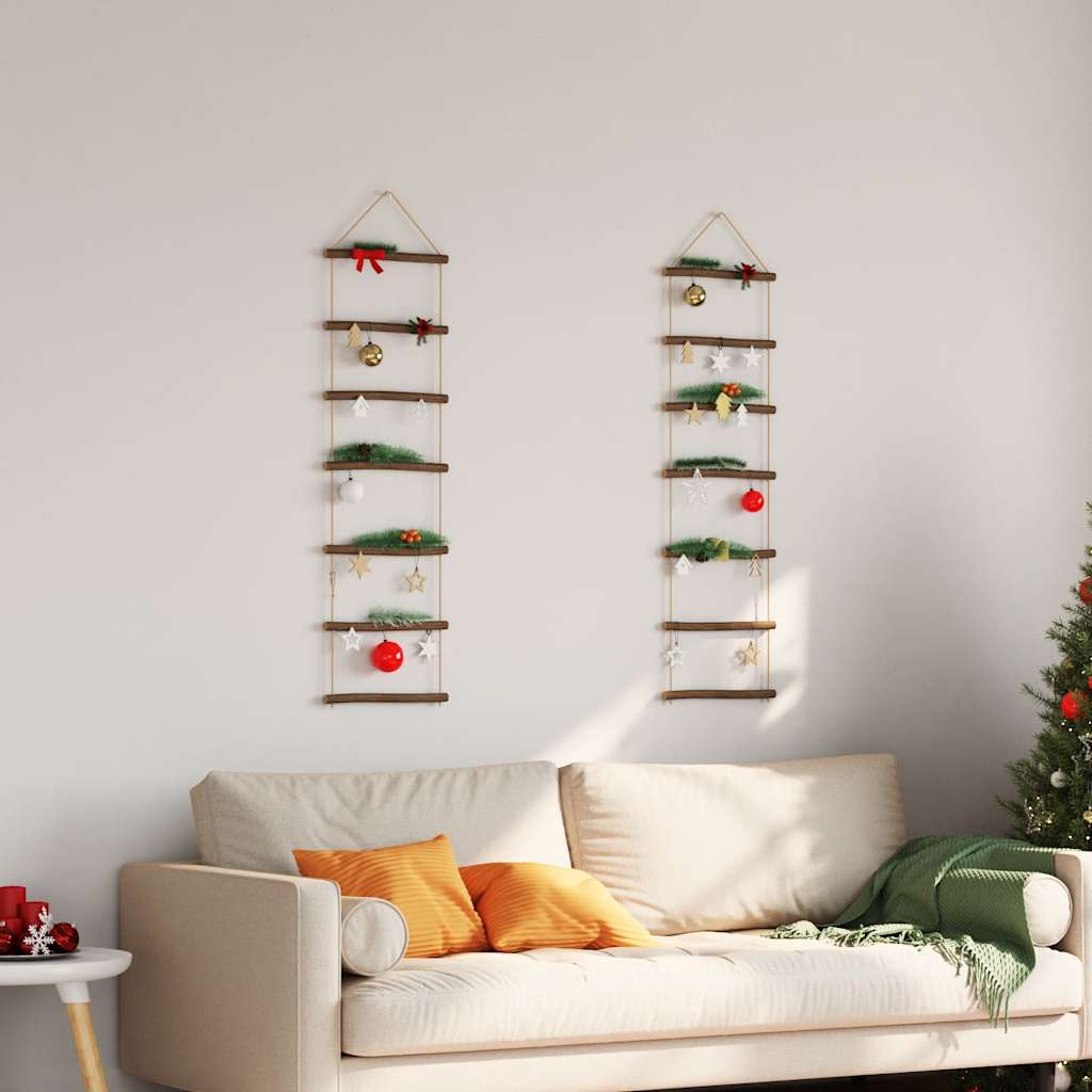 Échelle de décorations murales vidaxl - Branche Naturel en forme de 2 pcs 30x100 cm