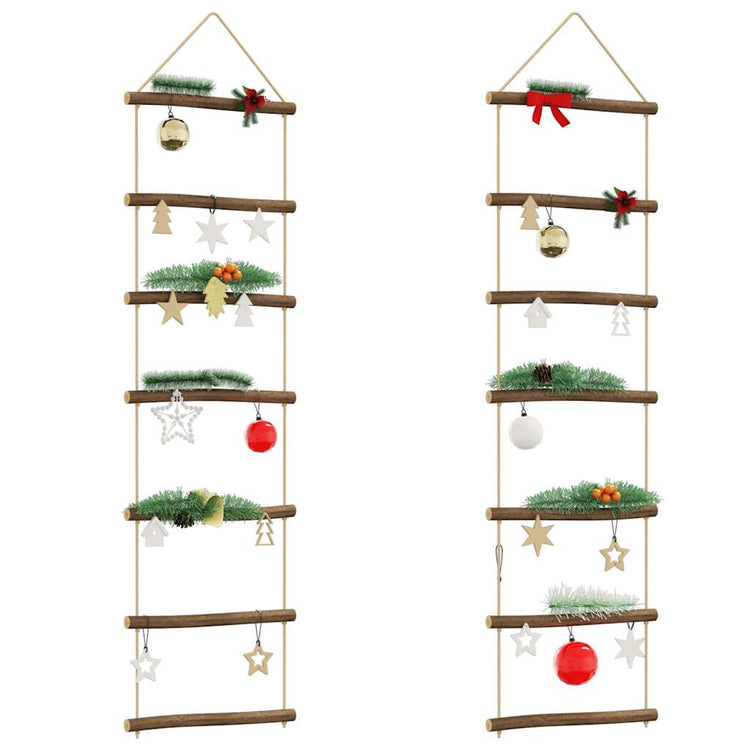 Échelle de décorations murales vidaxl - Branche Naturel en forme de 2 pcs 30x100 cm