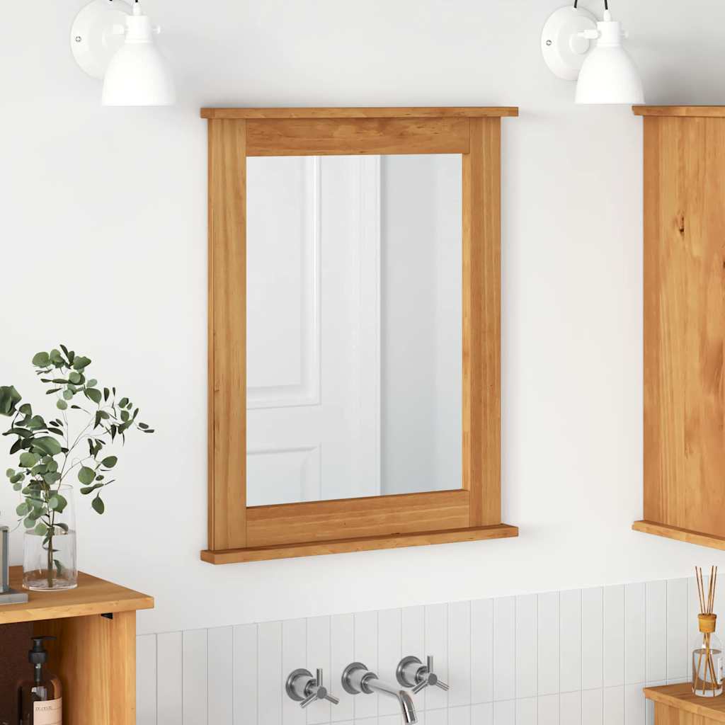 Vidaxx miroir vigo marron miel 55,5 x 5 x 70 cm bois de pin massif