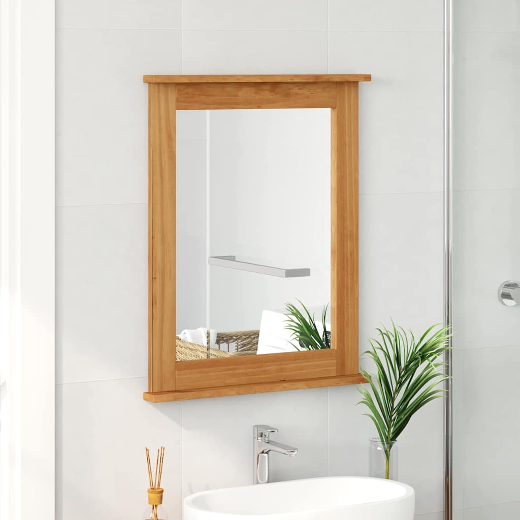 Vidaxx miroir vigo marron miel 55,5 x 5 x 70 cm bois de pin massif