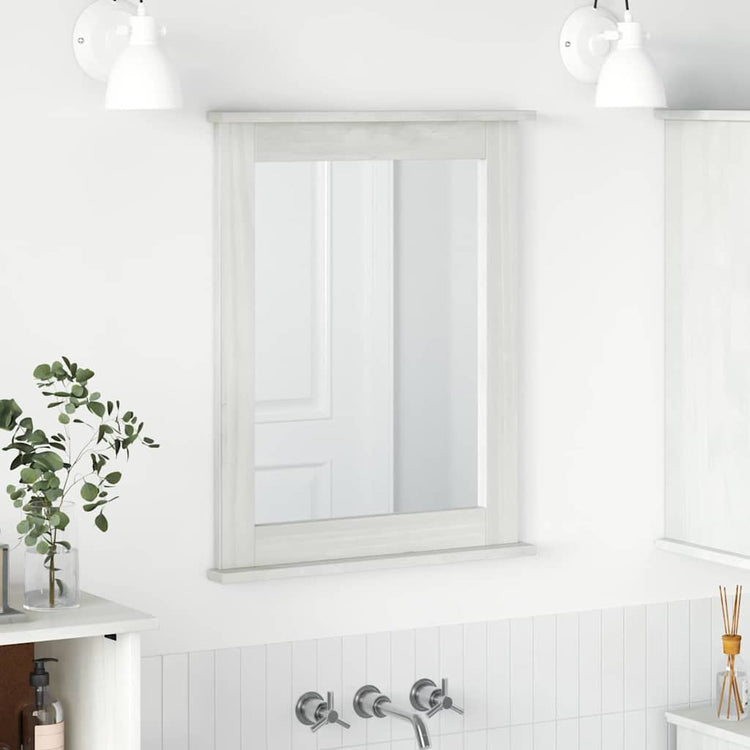 VidaXL miroir vigo blanc antique 55,5 x 5 x 70 cm bois de pin massif