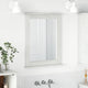 VidaXL miroir vigo blanc antique 55,5 x 5 x 70 cm bois de pin massif