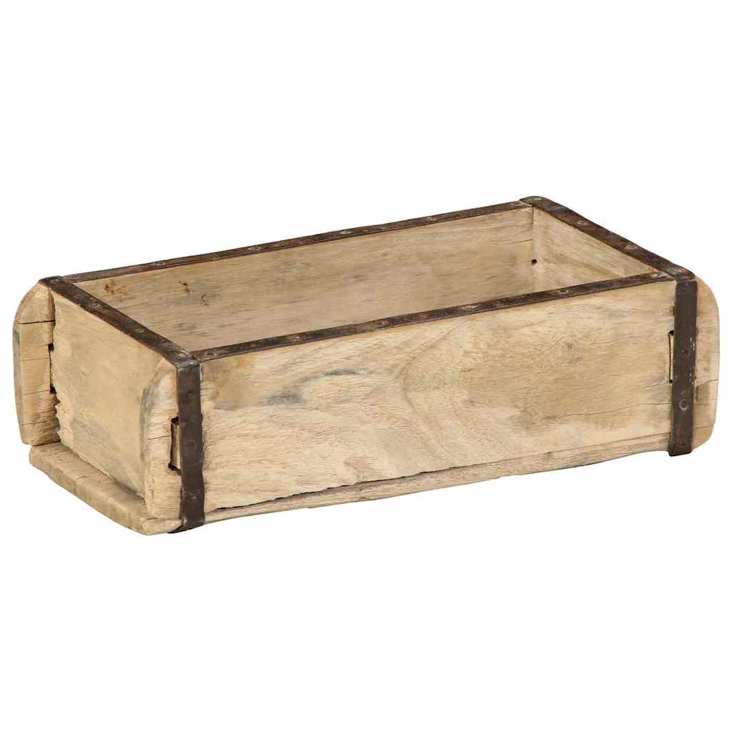 Vidaxxl plateau marron 30 x 15 x 9 cm bois massif recyclé