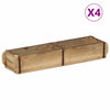 Vidaxxl plateau 4 pcs marron 57 x 15 x 9 cm bois massif recyclé