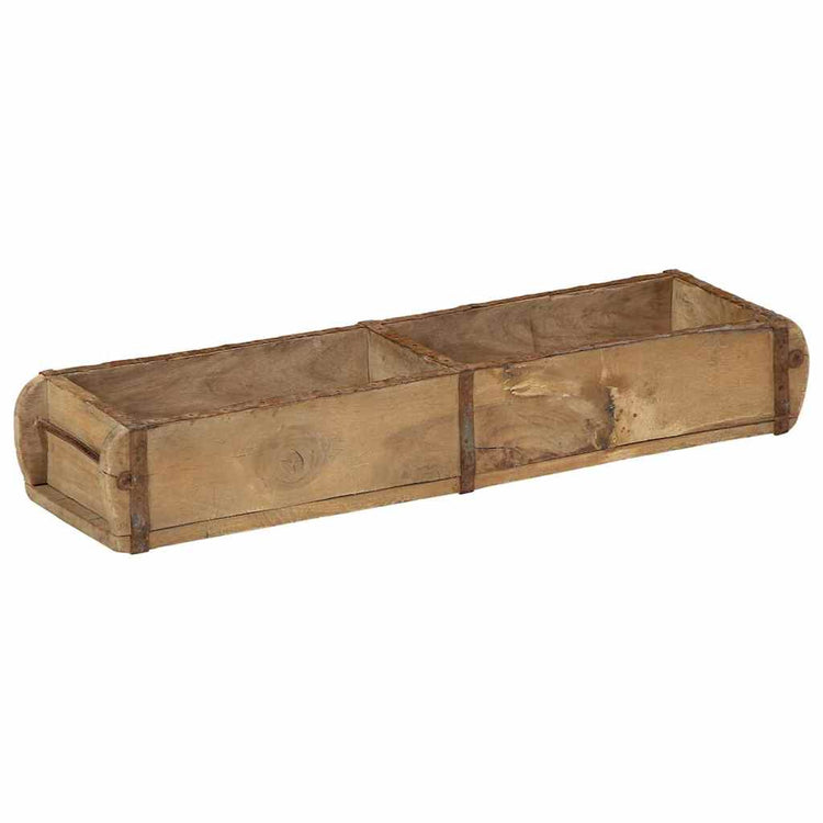 Vidaxxl plateau 4 pcs marron 57 x 15 x 9 cm bois massif recyclé
