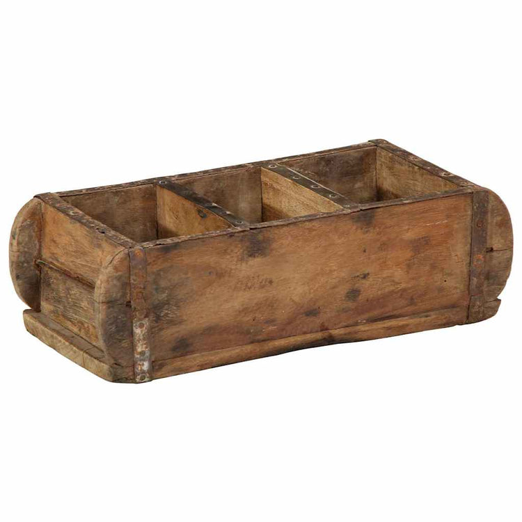 Vidaxxl plateau 4 pcs marron 30 x 14 x 9 cm bois massif recyclé