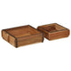 Vidaxxl plateau 2 pcs marron 29 x 31 x 10 cm bois massif recyclé