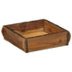 Plateau Vidaxxl marron 29 x 31 x 10 cm bois massif recyclé