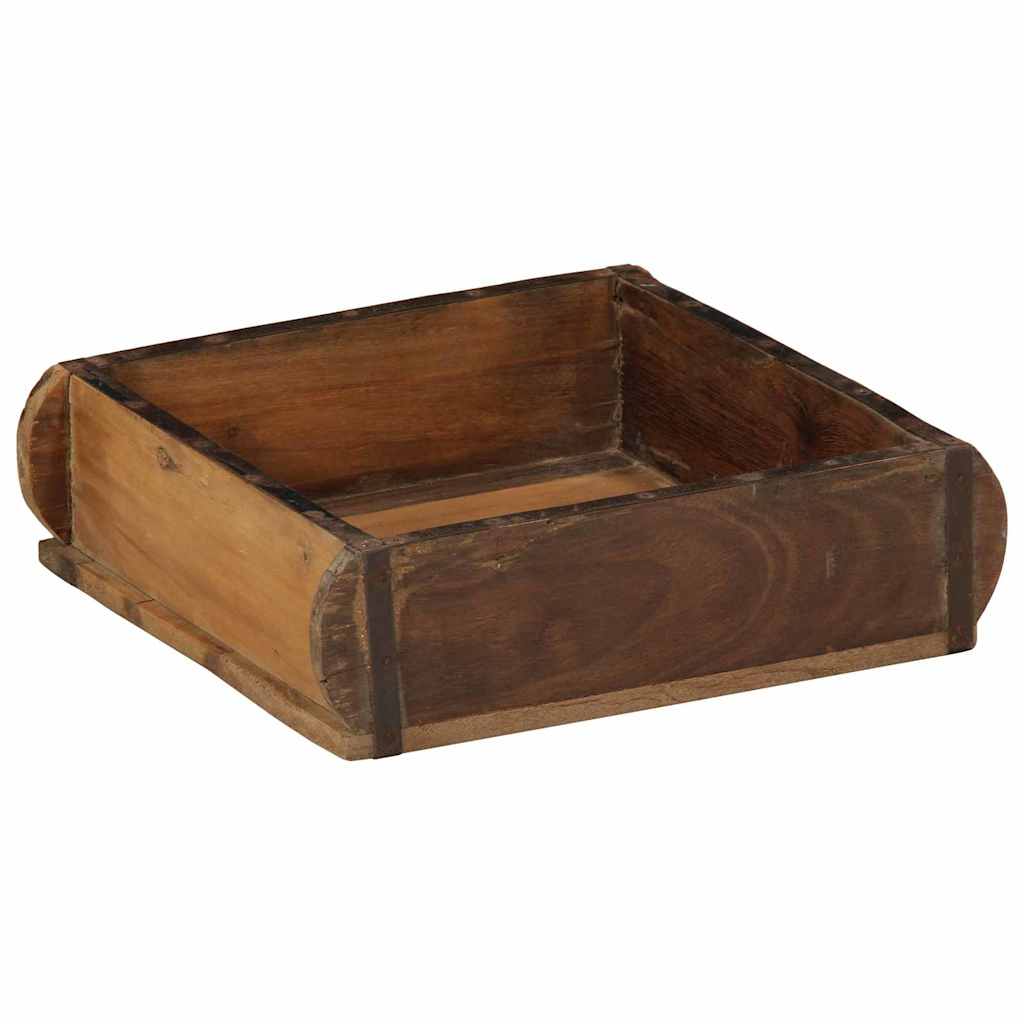 Plateau Vidaxxl marron 29 x 31 x 10 cm bois massif recyclé