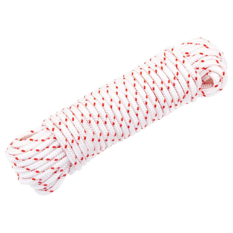 Vidaxl Trekkoord Start Corde blanc et rouge Ø4 mm 10 m de nylon