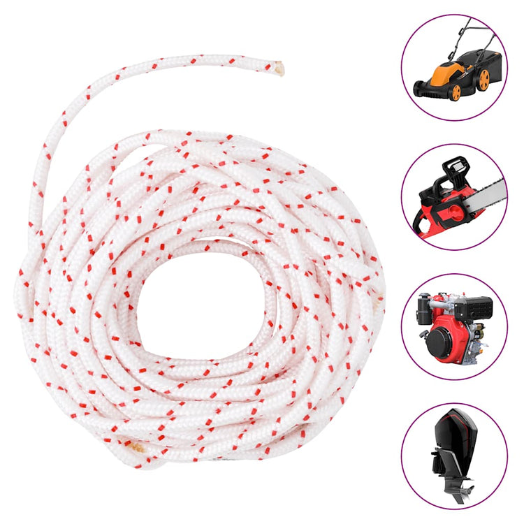 Vidaxl Trekkoord start cordon blanc et rouge Ø6 mm 10 m nylon