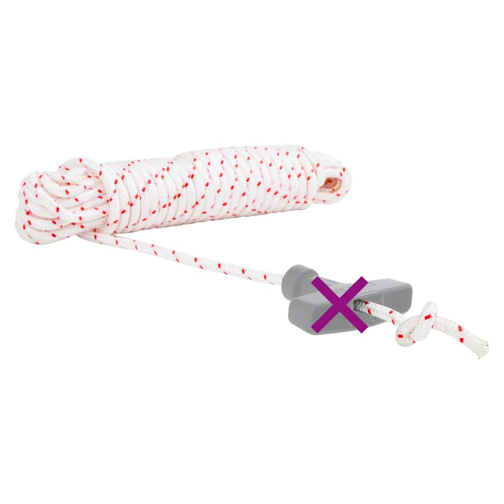Vidaxl Trekkoord start cordon blanc et rouge Ø6 mm 10 m nylon