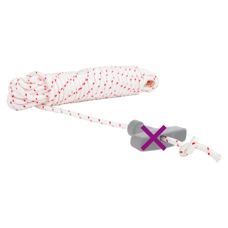 Vidaxl Trekkoord start cordon blanc et rouge Ø6 mm 10 m nylon