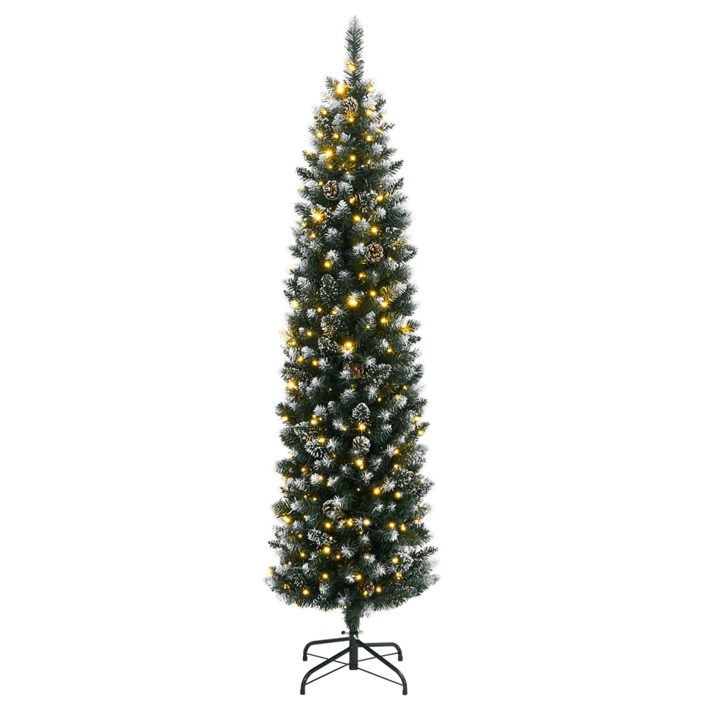 Vidaxx sapin de Noël artificiel étroit avec 150 LED 120 cm