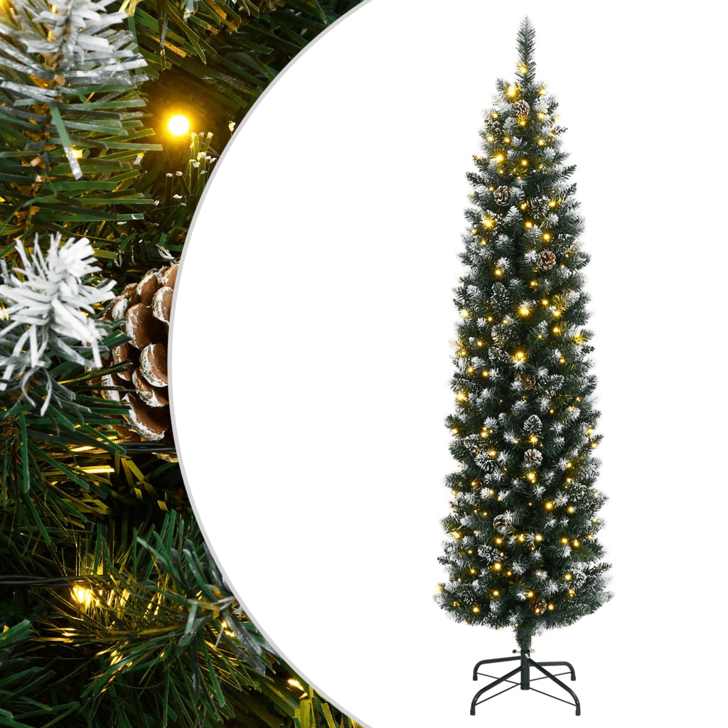 Vidaxx sapin de Noël artificiel étroit avec 150 LED 150 cm