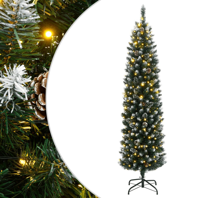 Vidaxx sapin de Noël artificiel étroit avec 150 LED 150 cm