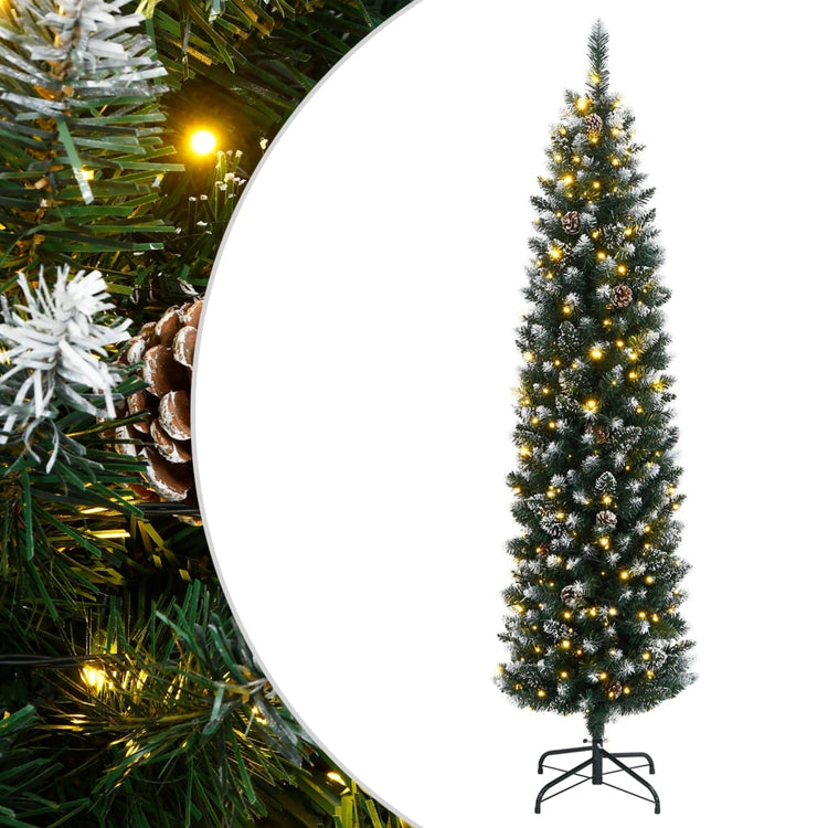 Vidaxx sapin de Noël artificiel étroit avec 300 LED 180 cm
