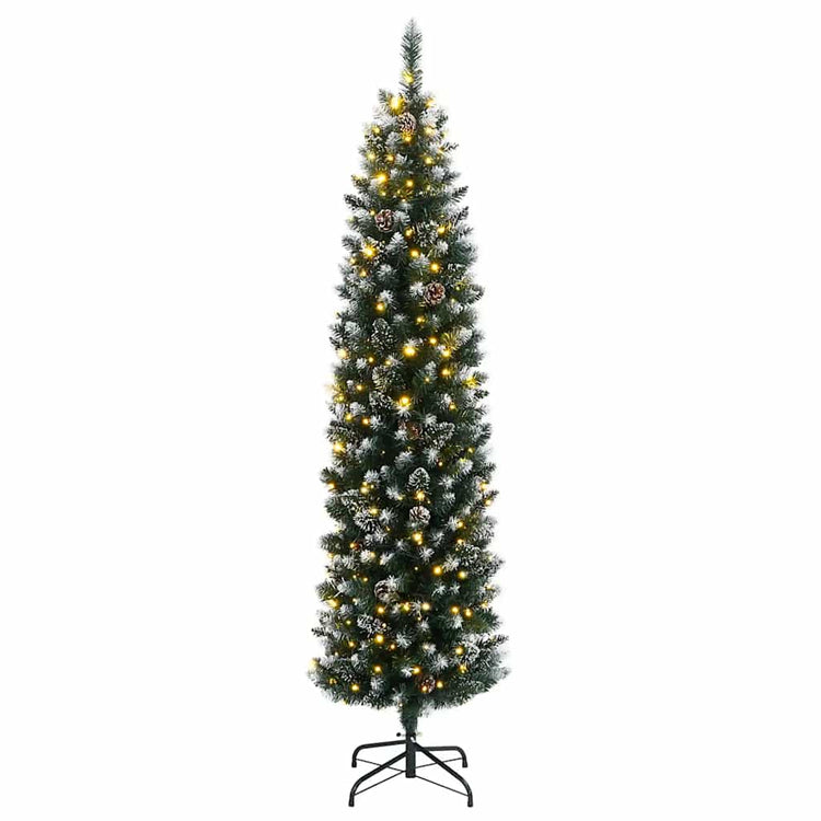 Vidaxx sapin de Noël artificiel étroit avec 300 LED 180 cm