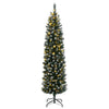 Vidaxx sapin de Noël artificiel étroit avec 300 LED 210 cm