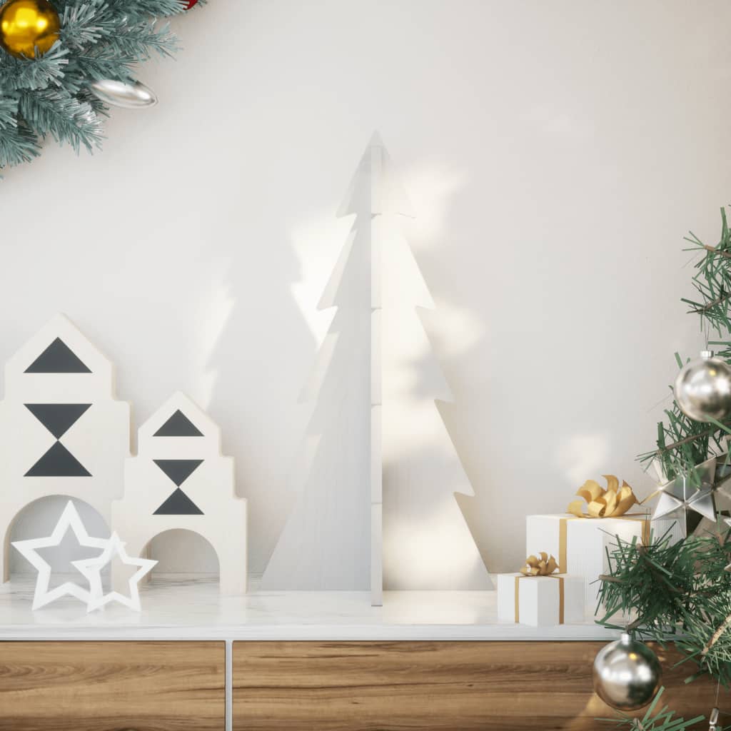 Vidaxl Christmas Decoration Arbre de Noël 59,5 cm Pine solide blanc