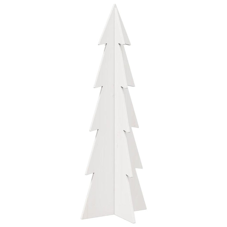 Vidaxl Décoration de Noël arbre de Noël 112 cm Pine solide blanc