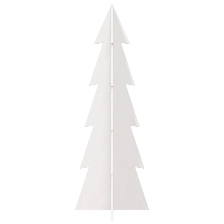Vidaxl Décoration de Noël arbre de Noël 112 cm Pine solide blanc
