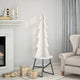 Vidaxl Décoration de Noël arbre de Noël 112 cm Pine solide blanc
