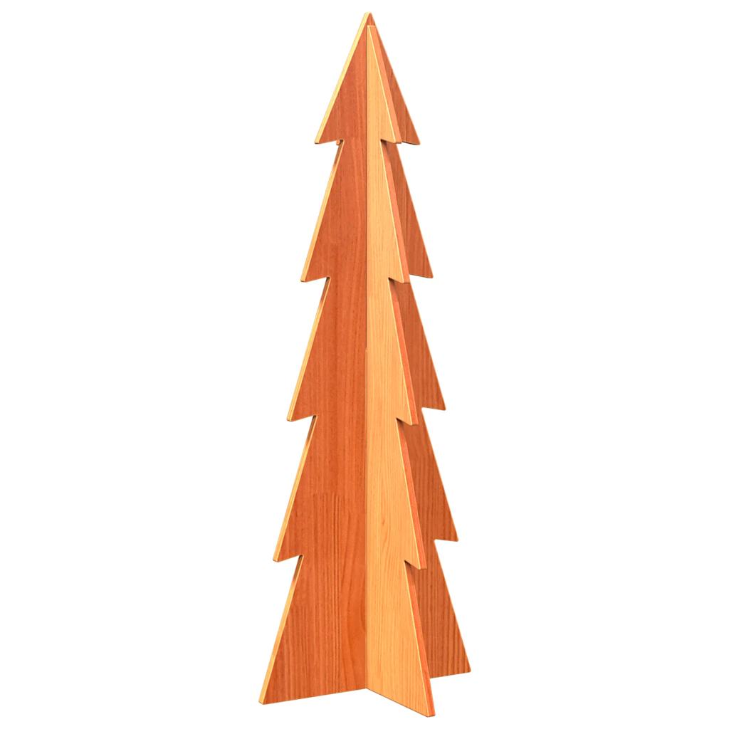 Vidaxl Décoration de Noël arbre de Noël 112 cm Lavage de pin massif brun