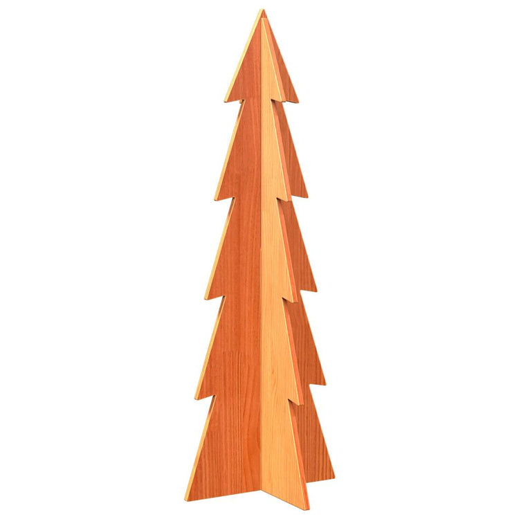 Vidaxl Décoration de Noël arbre de Noël 112 cm Lavage de pin massif brun
