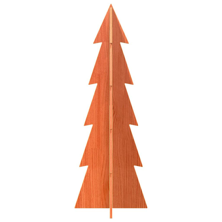 Vidaxl Décoration de Noël arbre de Noël 112 cm Lavage de pin massif brun