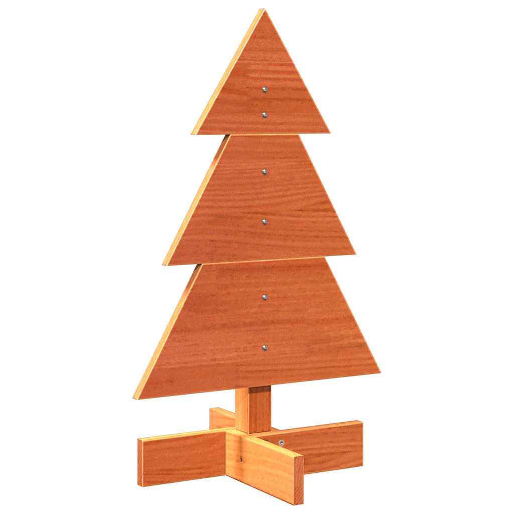 Vidaxl Décoration de Noël arbre de Noël 60 cm Lavage de pin massif brun