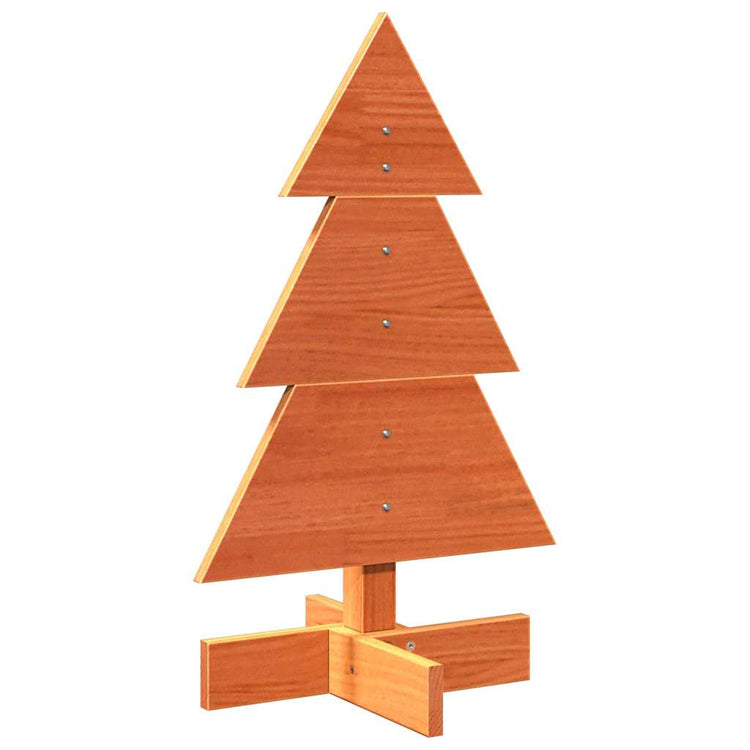 Vidaxl Décoration de Noël arbre de Noël 60 cm Lavage de pin massif brun