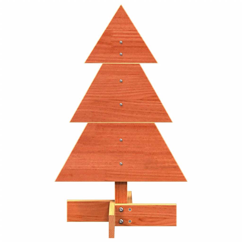 Vidaxl Décoration de Noël arbre de Noël 60 cm Lavage de pin massif brun