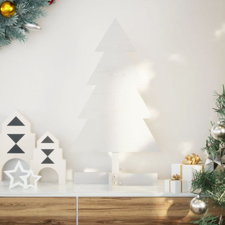 Vidaxl Christmas Decoration arbre de Noël 80 cm Pine solide blanc