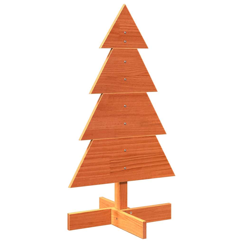 Vidaxl Christmas Decoration arbre de Noël 80 cm Lavage de pin massif brun