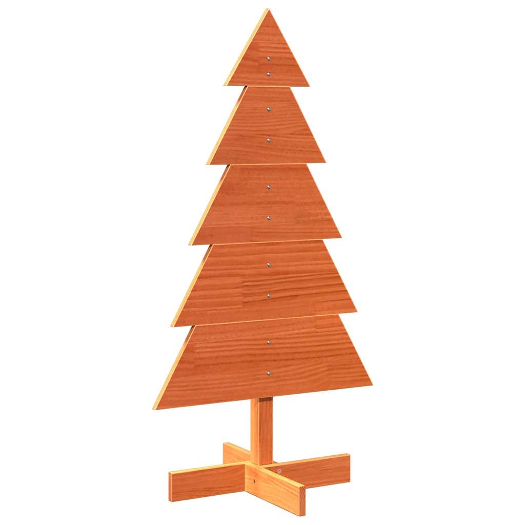Vidaxl Décoration de Noël arbre de Noël 100 cm Lavage de pin massif brun