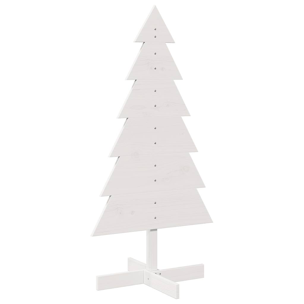 Vidaxl Décoration de Noël arbre de Noël 120 cm Pine solide blanc