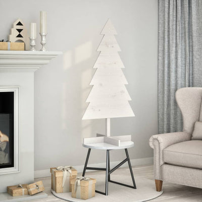 Vidaxl Décoration de Noël arbre de Noël 120 cm Pine solide blanc