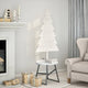 Vidaxl Décoration de Noël arbre de Noël 120 cm Pine solide blanc