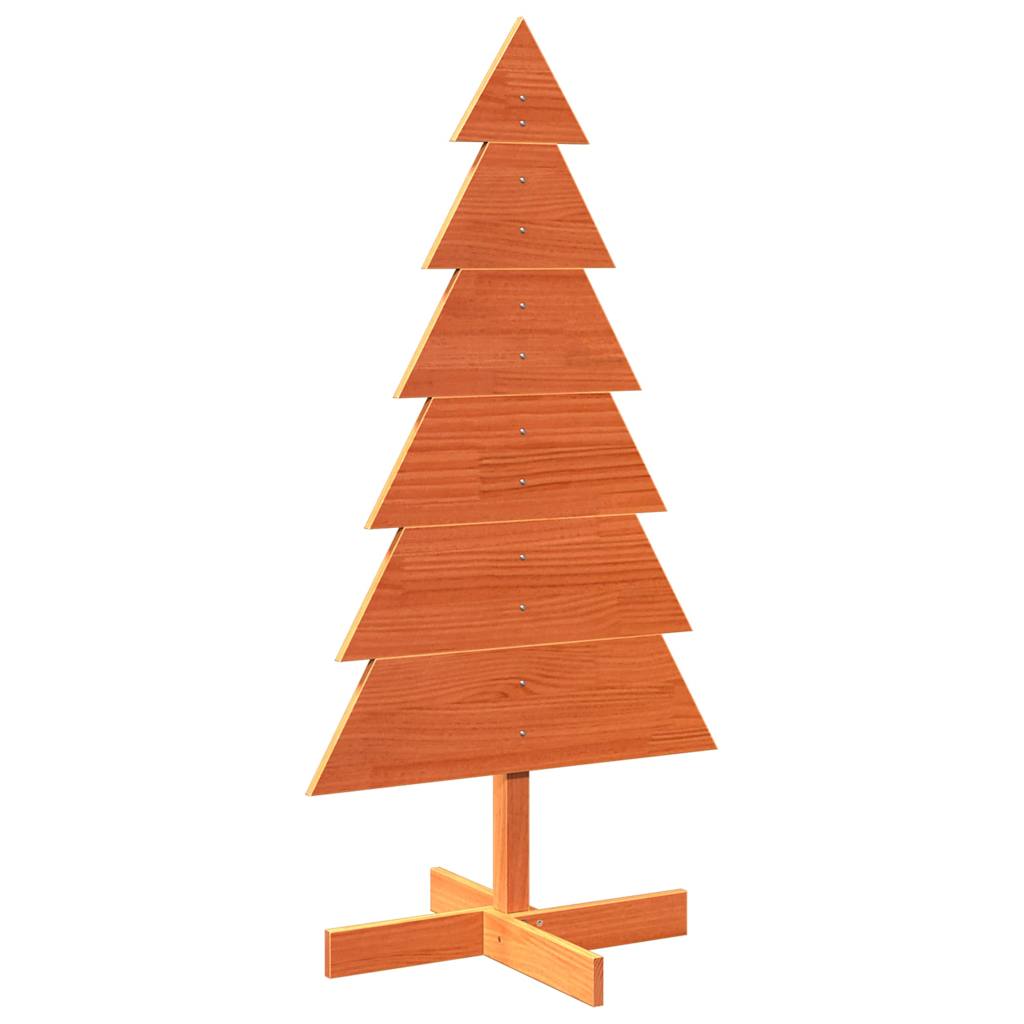 Vidaxl Décoration de Noël arbre de Noël 120 cm Solid Pine Wash Brown