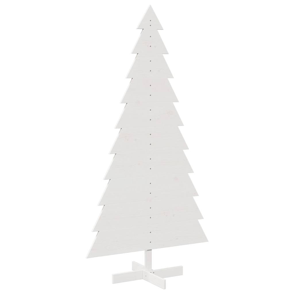 Vidaxl Décoration de Noël arbre de Noël 180 cm Pine solide blanc