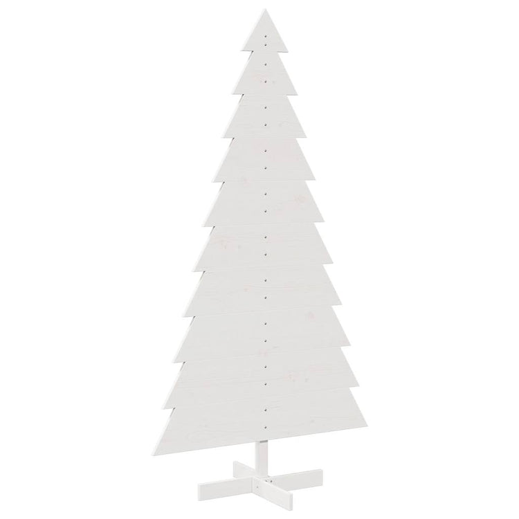 Vidaxl Décoration de Noël arbre de Noël 180 cm Pine solide blanc