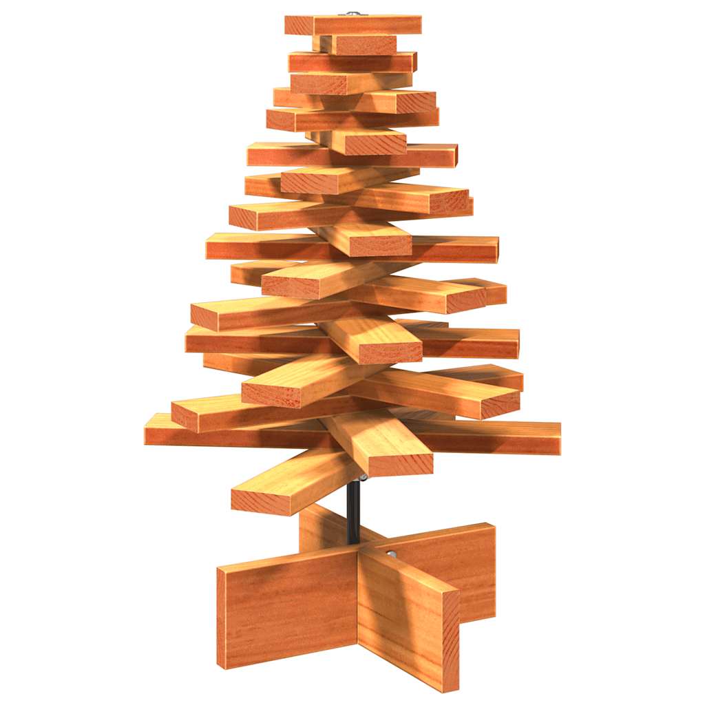 Vidaxl Décoration de Noël arbre de Noël 60 cm Lavage de pin massif brun